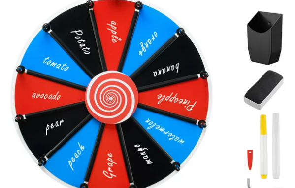this image shows spin the wheel DIY for escape room.