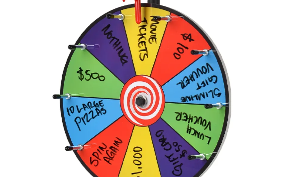 this image shows how to spin the wheel for kids to get prizes