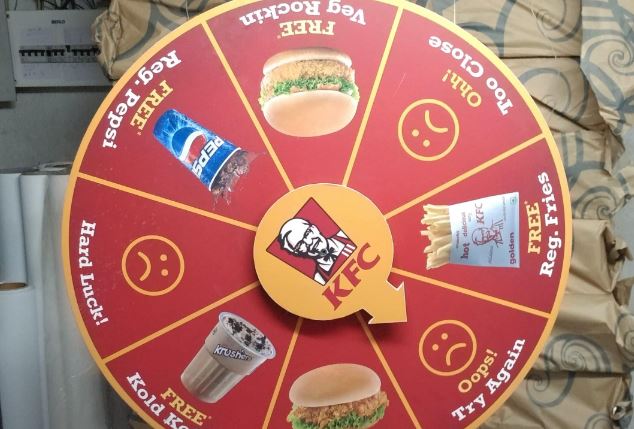 this picture shows how to make Birthday Spin the wheel