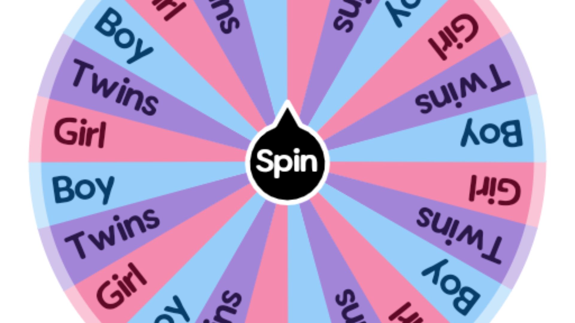 this image shows Spin Wheel Games for Virtual Baby Showers