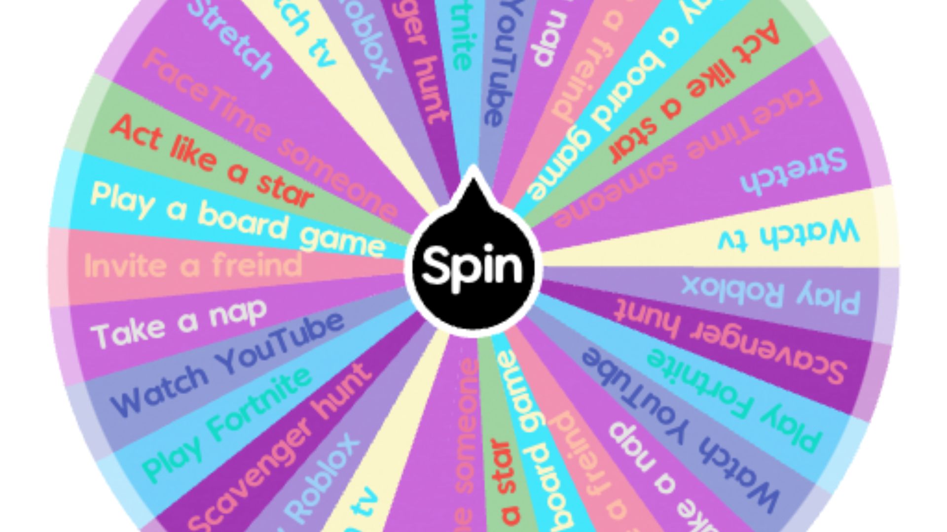 a Spin Wheel with Invitations