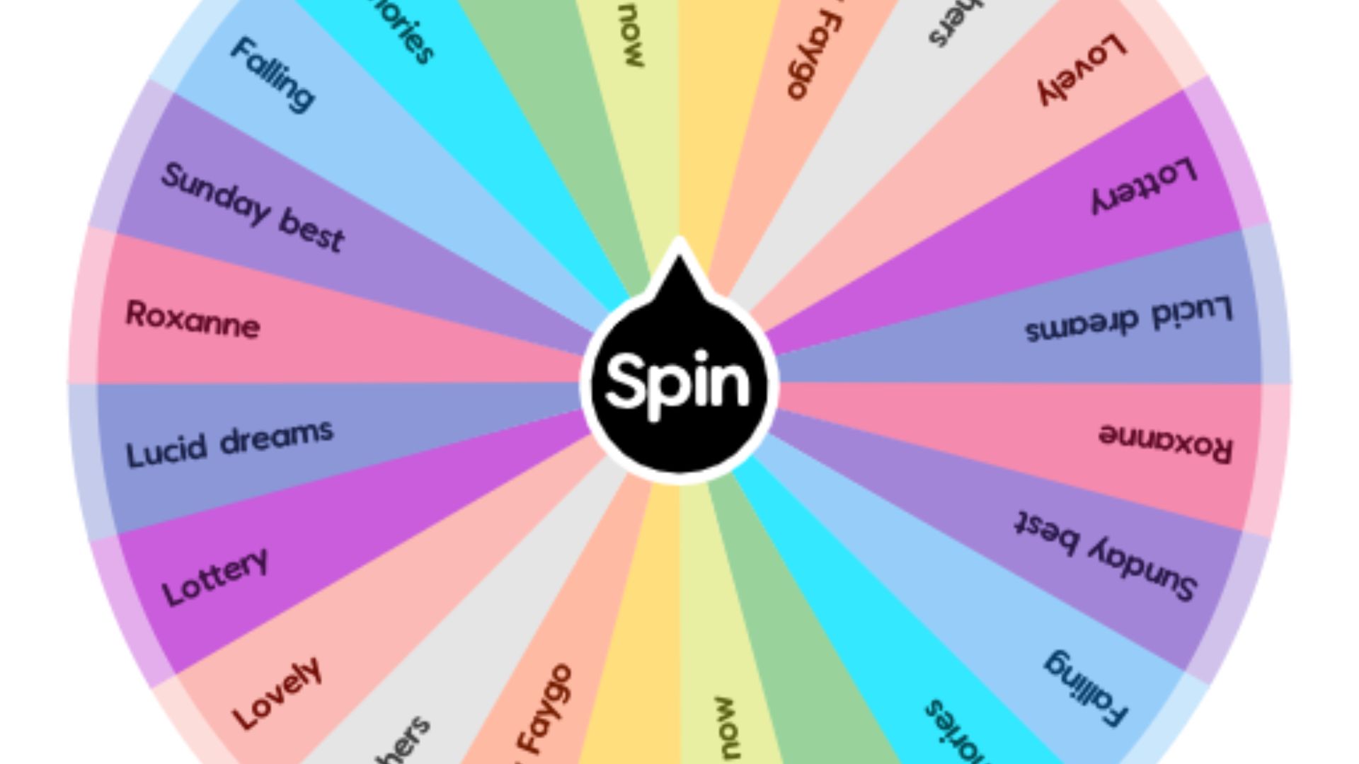 A Spin Wheel for Music Festivals